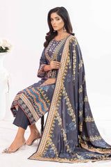 3 Piece Printed Chambray Unstitched Suit WNS-32213 A