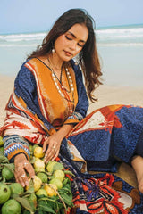3 Piece Digital Printed Corduroy Unstitched Suit with Cotton Net Dupatta CD-32008