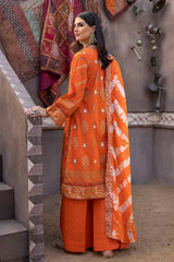 3 Piece Lawn Gold Printed Unstitched Suit with Embroidered Zari and Sequins Dupatta FE-32057
