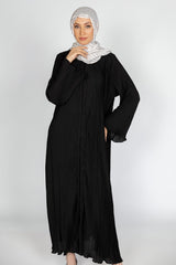Nisa Crush Abaya With Block Printed Scarf WGB-KAB-22051