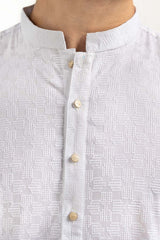White Basic Kurta KR-PLN22-053