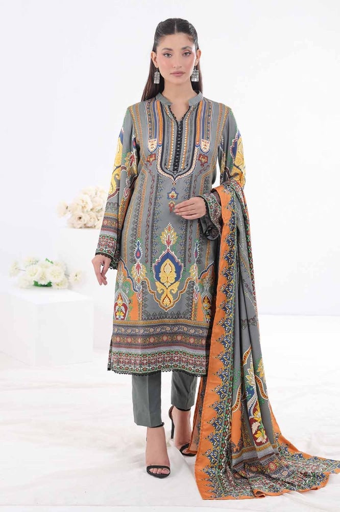 3 Piece Printed Cotail Unstitched Suit WNS-32297 B