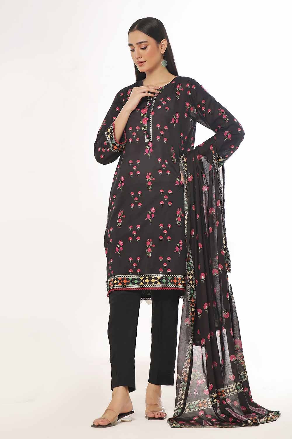 3 Piece Unstitched Printed Lawn Suit CLP-42140