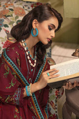 3 Piece Embroidered Khaddar Unstitched Suit with Embroidered Border  K-32029
