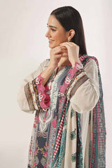 3 Piece Unstitched Printed Lawn Suit CLP-42133