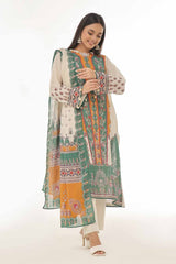 3 Piece Unstitched Printed Lawn Suit CLP-42084