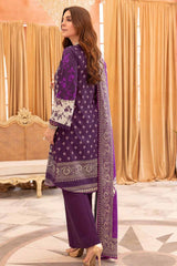 3 Piece Embroidered Khaddar Unstitched Suit  K-32040