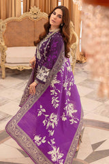 3 Piece Embroidered Khaddar Unstitched Suit  K-32040