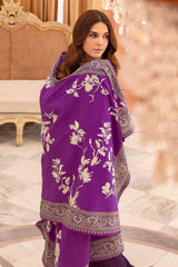 3 Piece Embroidered Khaddar Unstitched Suit  K-32040