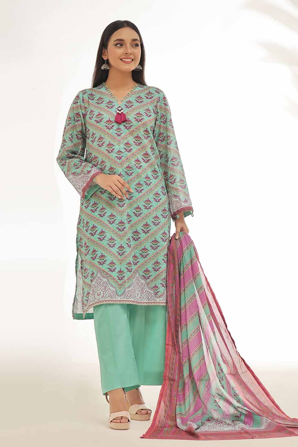 3 Piece Unstitched Printed Lawn Suit CLP-42086