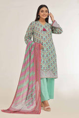 3 Piece Unstitched Printed Lawn Suit CLP-42086