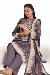 3 Piece Unstitched Embroidered Printed Lawn Suit CLP-32312