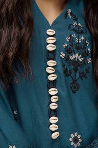 3 Piece Unstitched Embroidered Acrylic Suit with Pashmina Dupatta AP-42033