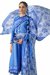 3 Piece Unstitched Diamantes Printed Lawn Suit with Denting Lawn Dupatta DN-42034