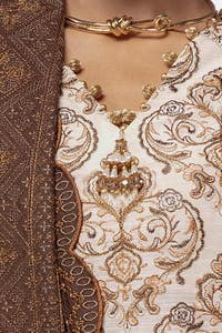 3 Piece Unstitched Embroidered Khaddar Suit with Twill Cotton Linen Dupatta CV-42011