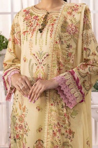 3 Piece Unstitched Printed Lawn Suit with Schiffli Lace Printed Lawn Dupatta CL-52098