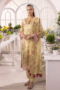 3 Piece Unstitched Printed Lawn Suit with Schiffli Lace Printed Lawn Dupatta CL-52098