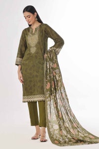 3 Piece Unstitched Printed Lawn Suit CLP-42154