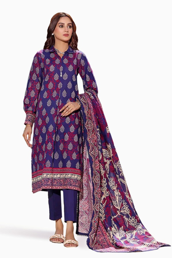 3 Piece Khaddar Printed Unstitched Suit K-32013 A