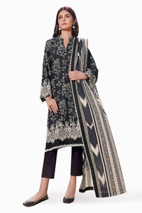 3 Piece Khaddar Printed Unstitched Suit K-32044 B