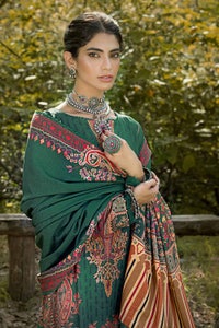 3 Piece Digital Printed Karandi Unstitched Suit with Embroidered Neckline on Organza AY-32010