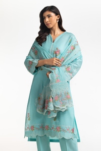 3PC Lawn Embroidered Suit IUSTKSD-499