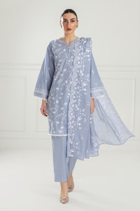 3PC Lawn Embroidered Suit IUSTKSD-585