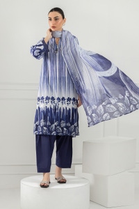 3PC Lawn Lacquer Printed Suit IUSTKSD-505