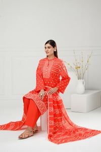 3PC Lawn Lacquer Printed Suit IUSTKSD-508