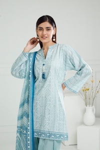 3PC Lawn Lacquer Printed Suit IUSTKSD-511