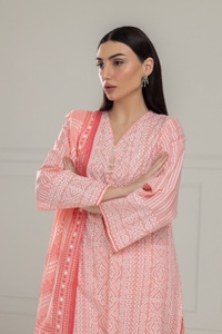 3PC Lawn Lacquer Printed Suit IUSTKSD-512