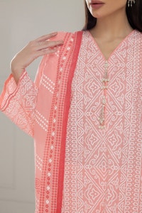 3PC Lawn Lacquer Printed Suit IUSTKSD-512