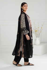 3PC Lawn Printed Suit With Embroidered IUSTKSD-538