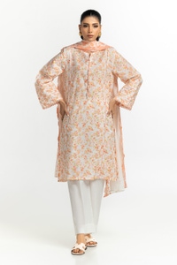 3PC Lawn Printed Suit With Embroidered IUSTKSD-543