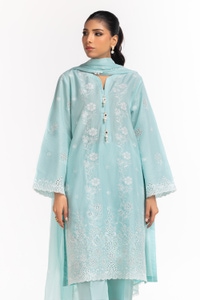 3PC Lawn Schiffli Embroidered Suit IUSTKSD-604