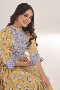 Unstitched Gold Printed Lawn Shirt SL-42035 B