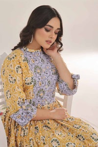 Unstitched Gold Printed Lawn Shirt SL-42035 B