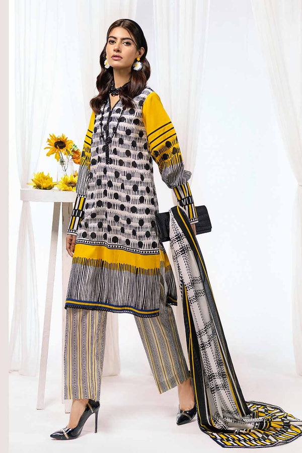 3 Piece Lawn Printed Unstitched Suit CL-32455