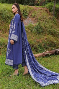 3 Piece Embroidered Dhanak Unstitched Suit DH-32001