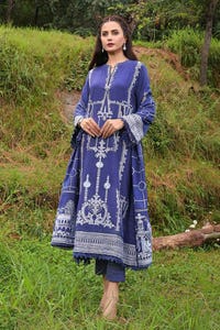 3 Piece Embroidered Dhanak Unstitched Suit DH-32001
