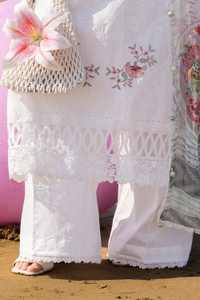 3 Piece Unstithed Embroidered Lawn Suit with Printed Chiffon Dupatta BM-52032