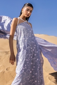 3 Piece Unstithed Embroidered Lawn Suit with Embroidered Denting Lawn Dupatta DN-52005