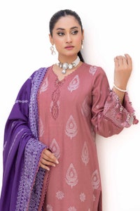 3 Piece Unstitched Embroidered Acrylic Suit with Embroidered Acrylic Dupatta AP-42003