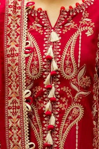 3 Piece Unstitched Embroidered Acrylic Suit with Embroidered Acrylic Dupatta AP-42009
