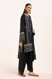 3 Piece Unstitched Embroidered Acrylic Suit with Pashmina Dupatta AP-42024
