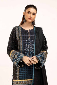 3 Piece Unstitched Embroidered Acrylic Suit with Pashmina Dupatta AP-42024