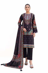 3 Piece Unstitched Printed Khaddar Suit with Printed Pashmina Dupatta AP-42030