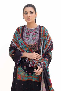 3 Piece Unstitched Printed Khaddar Suit with Printed Pashmina Dupatta AP-42030