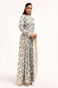 3 Piece Unstitched Printed Cotail Suit with Embroidered Acrylic Dupatta AP-42039