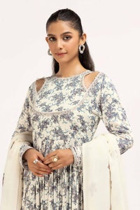 3 Piece Unstitched Printed Cotail Suit with Embroidered Acrylic Dupatta AP-42039